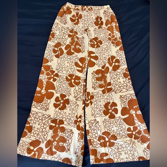 Manuhealii Pants - Manuhealii Soho Palazzo Pants Pua Kenikeni